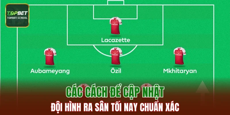 Các cách để cập nhật đội hình ra sân tối nay chuẩn xác