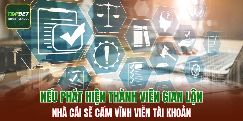 Nếu phát hiện thành viên gian lận, nhà cái sẽ cấm vĩnh viễn tài khoản