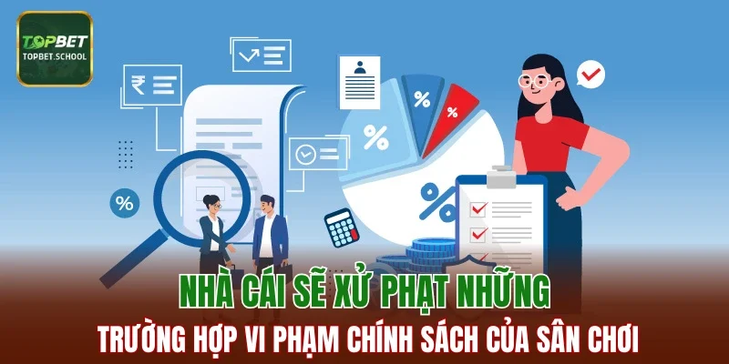 Nhà cái sẽ xử phạt những trường hợp vi phạm chính sách của sân chơi