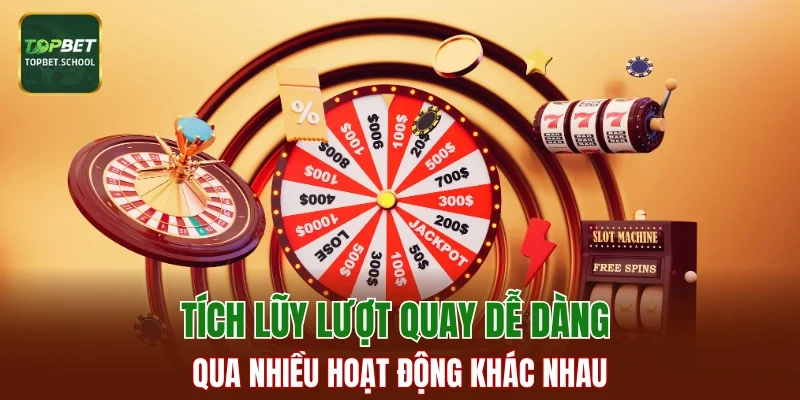 Tích lũy lượt quay dễ dàng qua nhiều hoạt động khác nhau